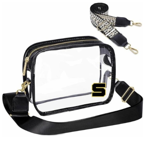Stadium-Approved Clear Initial Purse, Crossbody Bag Events, Concert and Sports - Picture 6 of 6